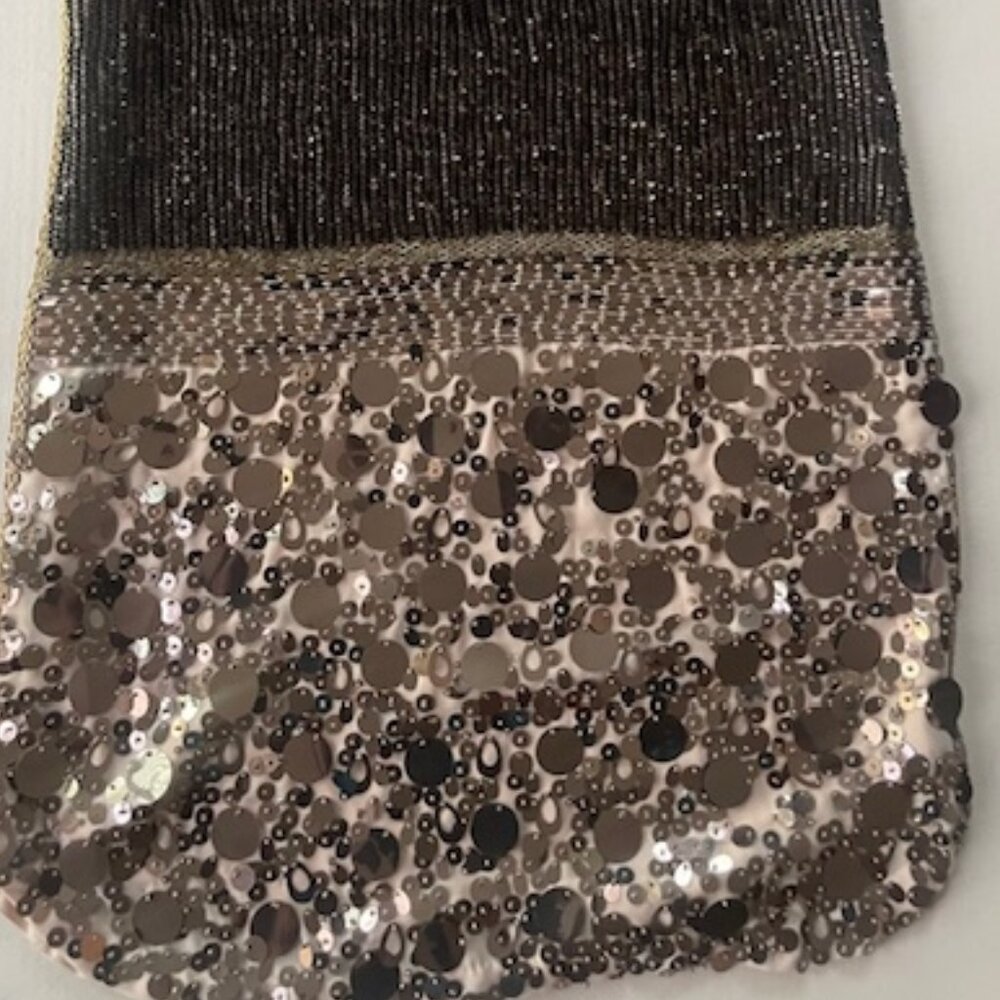 Vintage Beaded Sequin Cocktail Dress US Size 6  | Holiday Party Glam